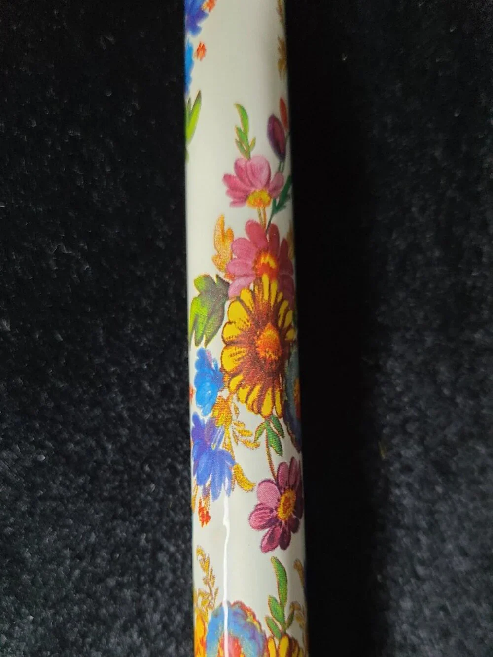 MacKenzie‑Childs White Flower Market Spatula – Silicone & Enameled Handle - NEW